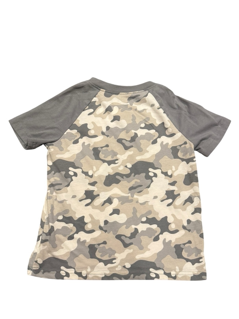 Jumping Beans Toddler Boy Camo 2-Piece Outfit Gray Henley Top Cargo Shorts 4T - Picture 2 of 6